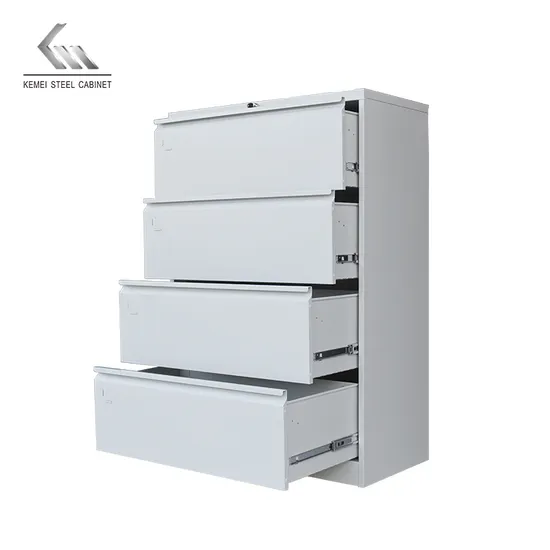 Office Drawer Cabinet Metal Vertical Filing Cabinet Steel Drawer 4 Drawer Storage Cabinet with Central Locking