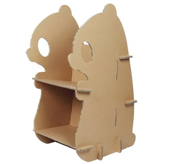 Book Shelf for Kids Office Home Use Eoc Friendly Cardboard Corrugated Paper Furniture