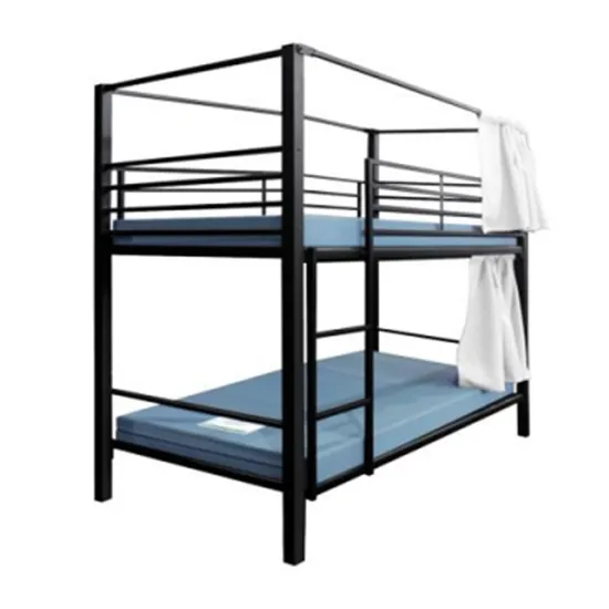 Multi Use Powder Coated Black Steel Metal School Bunk Beds for Hotel