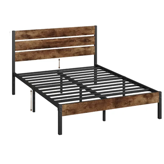 Queen Size Bed Frames with Wood Headboard and Footboard Platform Bed Frame