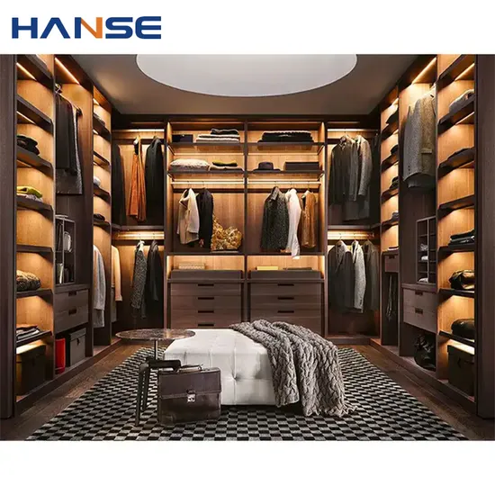 High End Clothes Walk in Cabinet Wardrobe Closets Systems Furniture Design Customized Luxury Bedroom Big Wooden Walk in Closet
