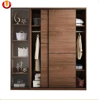 Modern Melamine FSC Certified Wood Custom Wardrobe with Bulk Dual Sliding Doors