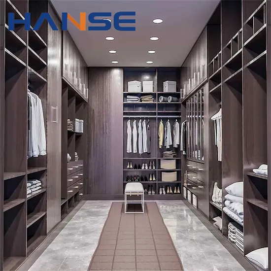 Luxury Stylish Cabinet Walk in Wardrobe Powerful Storage System Closet Solid Wood Wardrobe