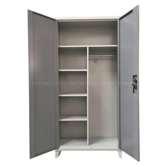 Metal 2 Door Storage Cupboard Steel Almirah Wardrobe Closet Locker Cabinet Furniture