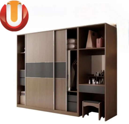 Modern New Design Slide Wooden Doors Hotel Apartment Bedroom Furniture Wardrobe