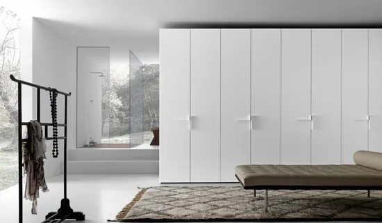 Prima White Durable Closet Bedroom Cabinet Wardrobe Open with Hinge