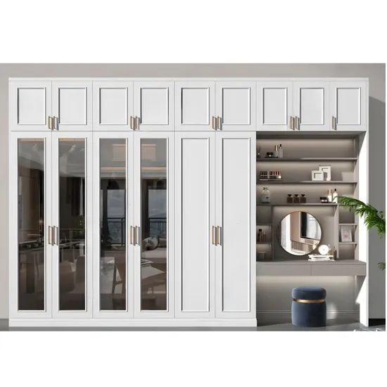 Waterproof Plywood European Style Furniture Wardrobe