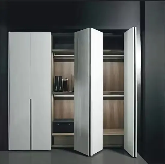 European Style Custom L Shape Brown Bedroom Wooden Panel Walk in Wardrobe Closet