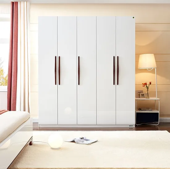 Modern and Simple Nordic Wooden Clothes Cabinet Bedroom Hinged Wardrobe