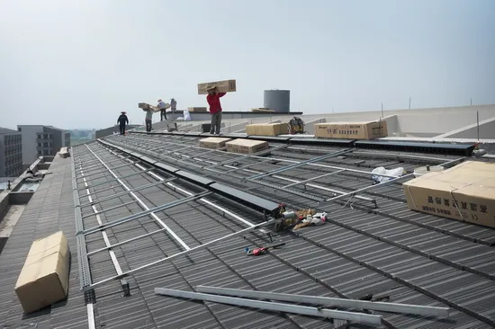 High Pressure Solar Collectors Hot Water Project with Open Loop System