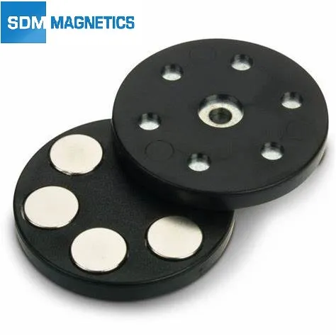 Free Samples Permanent Neodymium Pot Magnets Rubber Coated Magnet / Magnetic Pot