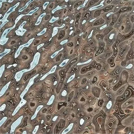 304 Embossed Water Ripple Decorative Stainless Steel Sheet Gold Color Sheet