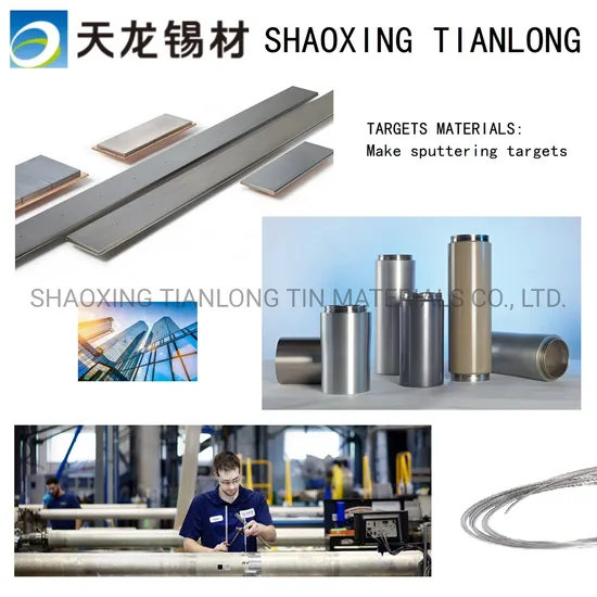 Sn47Zn53 Zinc alloy wire,Target materials, sputtering target, good performance