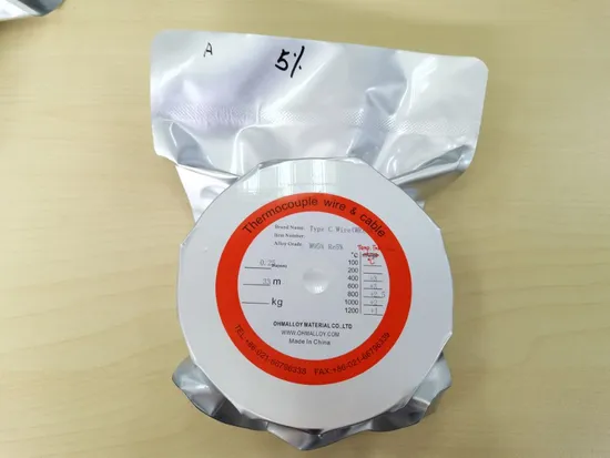High Temperature Wire Wre3 Wre25 Tungsten Rhenium Thermocouple Wire Type D