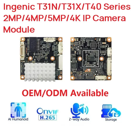 Camsight Original Ingenic 8MP 4K 5MP 4MP 3MP 2MP CCTV IP Camera Module PCB Board Sony WDR Module IP Camera Supplier OEM Hikvision Dahua