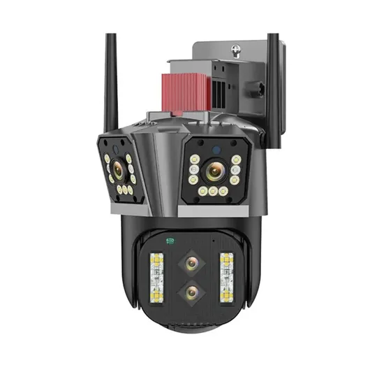 Saikiot 16MP 8K 10X Zoom Outdoor WiFi Camera 4 Lens 360 Degree Waterproof Alarm WiFi Wireless Home Security PTZ WiFi Camera Q323q