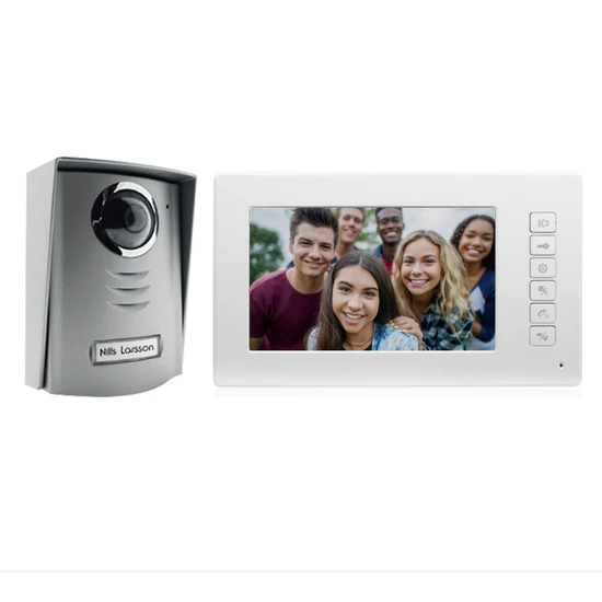 7 Inch Physical Button White Monitor and Outdoor Camera Sensor ID Card 2 Way Audio Villa Video Doorphone