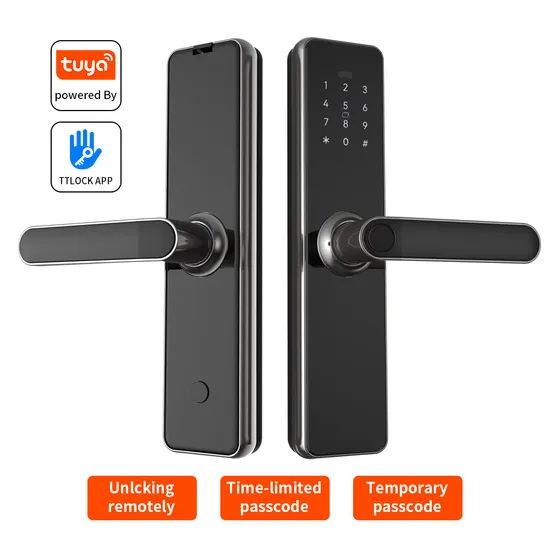 Bluetooth APP Smart Door Lock Fingerprint Digital Handle Keyless Tuya Smart Lock