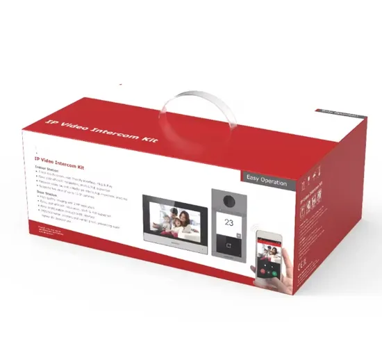 7-Inch IP Video Intercom Kit Ds-Kis604-P Hikvision Villa Door Phone Smart Door Unlock WiFi Video Intercom System