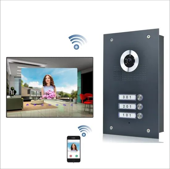 HD1080p Smart Intercom, 2 Wires Bus WiFi Video Doorphone for 3 Users