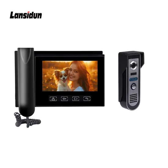 4-Wire 7" Intelligent Home Security Video Doorphone Intercom Kit Support 5 Indoor Monitor Max