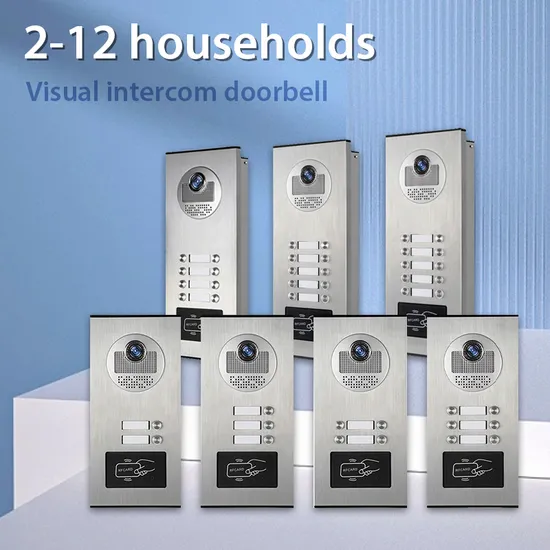 Munlti Button Calling Video Door Phone for 12 Families Indoor Access Control