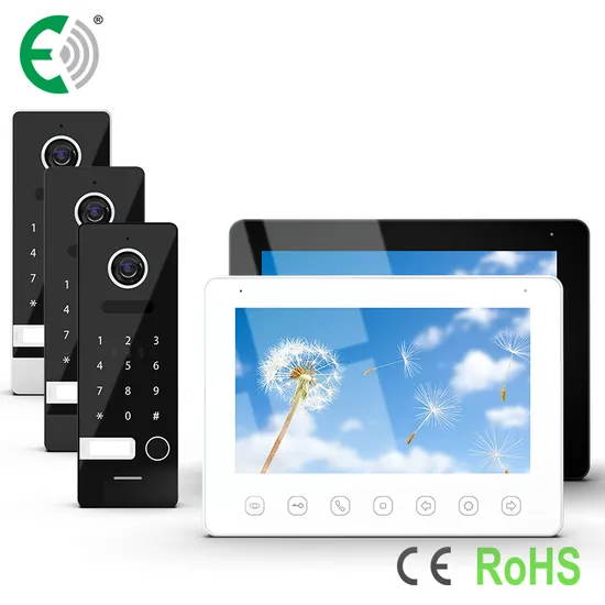 4-Wire 1080P 7 Inches Home Security Video Door Phone Intercom Support Password Unlock