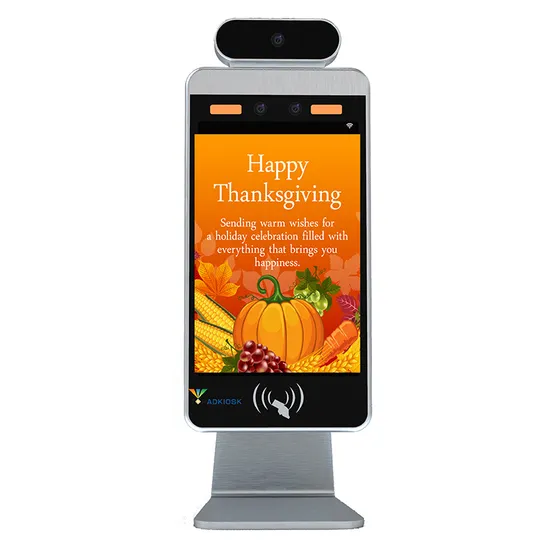 Safe Temperature Kiosk Thermal Scanner Sensor Door Access Control Face Recognition System Time & Attendance System