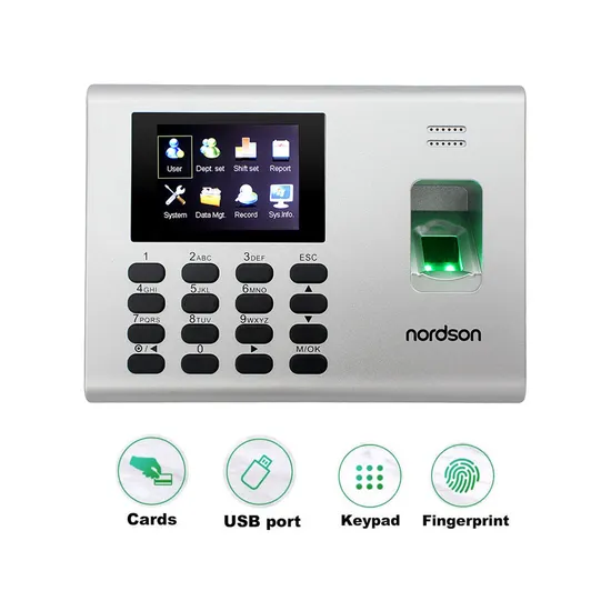 Self-Service Reprot Built-in Battery RFID Card Fingerprint Time Attendance