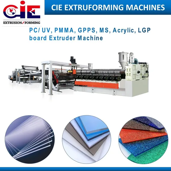 PC/PMMA/Acrylic/ GPPS/ Ms/ LGP Board Production Extrusion Machine / Extruder Line
