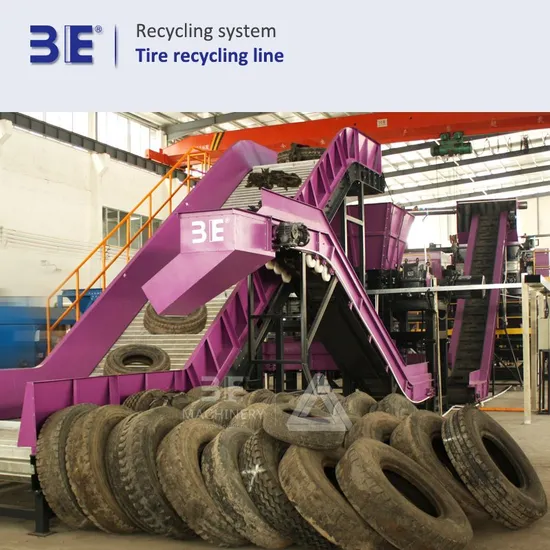 Tire Recycling System/Tire Crusher Production Line Rubber Crumb Grinding Machine Equipment Tire Shredder Tire Recycling Machine Recycling Line Plant