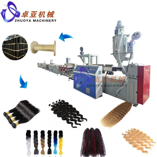 Hot Sell Jumbo Fluffy Braiding Hair Fiber Material Yaki Hair Kanekalon/Tokyolakon Hair Fiber Making Machinery