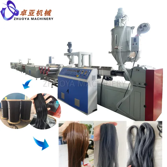 Plastic Pet/PP/PBT Synthetic Hair/Wig Filament Extrusion Human Hair Making Machine