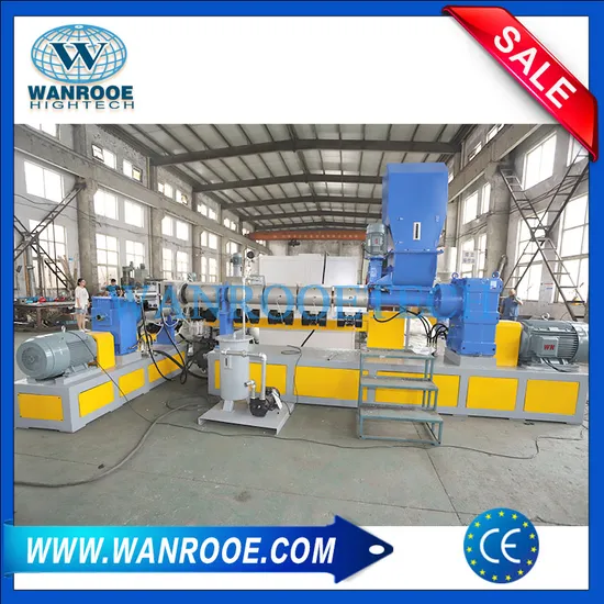 Double Stage Waste PP PE Film Recycling Machinery Plastic Film Pelletizing Machine