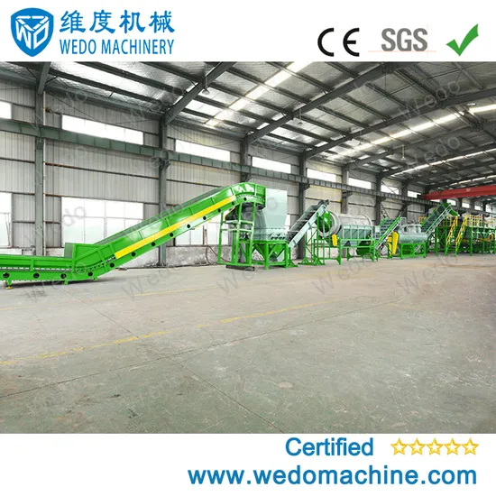 Waste Bottles Recycling Plant Pet Oily Bottle Grinding Washing Crushing Machine