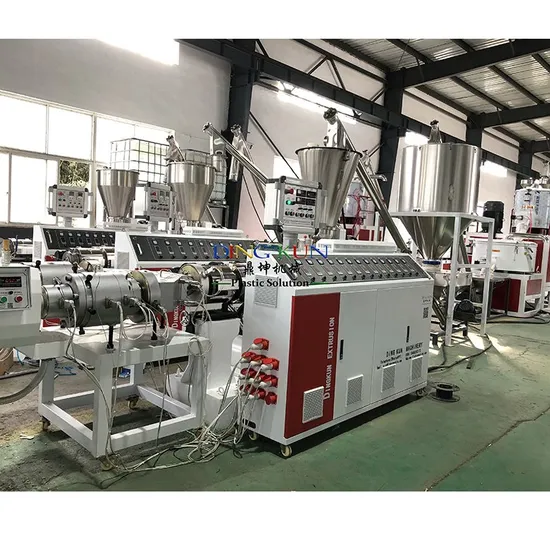 China PVC CPVC UPVC Plastic Water Hydraulic 20-63mm Double Pipe Making Machine Price for Sale