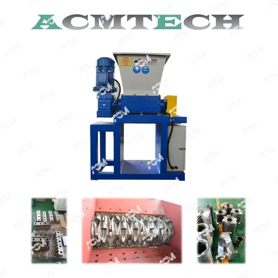 Acm Recycled Rigid Flexible Plastic Pipe PVC PP PE Single Shaft Shredder for Recycling Rubber Metal Plastic Glass Double Shaft Shredder for Injections
