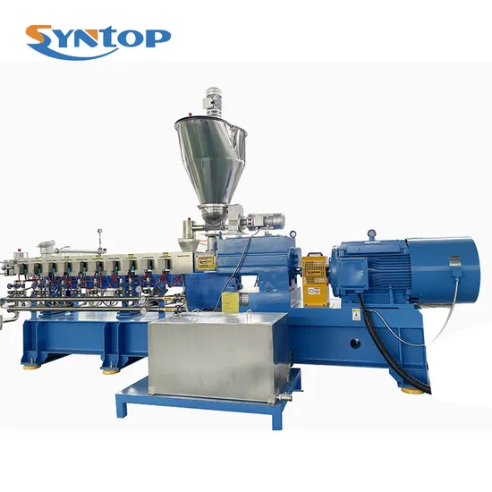 High Efficient Plastic PP PE PA Extrusion Process Twin-Screw Extruder Machine