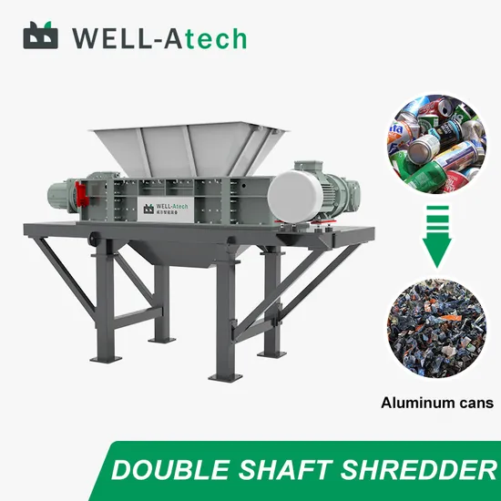Industrial Double Shaft Shredder for Scrap Tire Waste Wood Pallet Cardboard Sofa