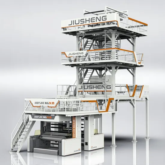 High Output Wuhan Jiusheng Three Layer Polyethylene Plastic Film Blowing Machine
