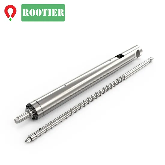 Krauss Maffei Km175-3500CV Screw Barrel with Torpedo Head Nozzle Tip for Krauss Maffei Injection Molding Machine