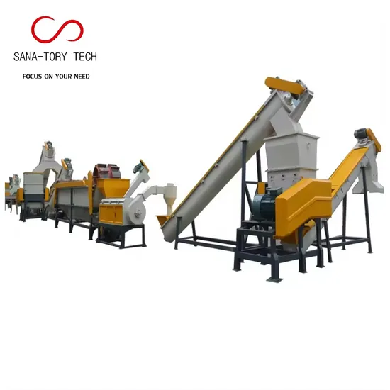 Plastic Pet Bottle Flake Crushing Transparent Hot Wash Recycling Machine