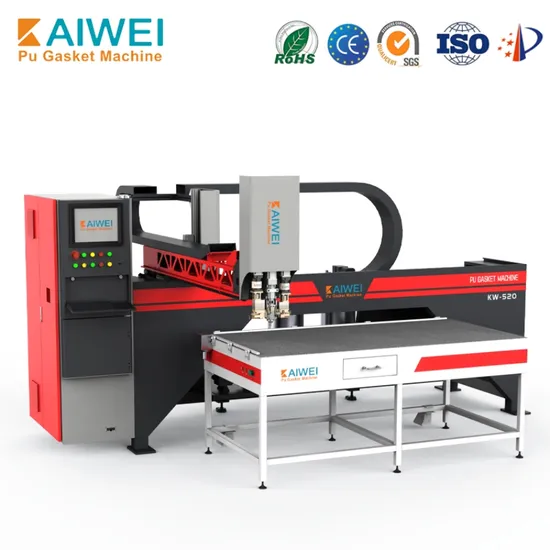 China Automatic KAIWEI Wooden Case/ Carton Liquid Gasket Sealing PU machine