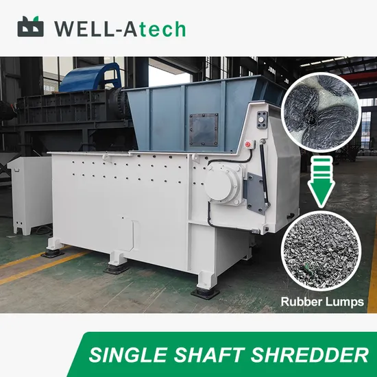 Industrial Single Shaft Plastic Drum Solid Waste Shredder for Fabric Bottle Carton