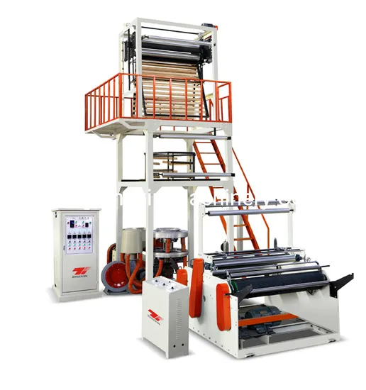 Automatic High Speed LDPE/HDPE/PE Plastic Extruder Film Blowing Machine Price with Rotary Die Head and Double Winder