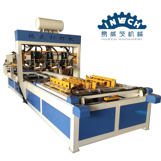 Automatic Wood Pallet Making Machine with Adjustable Molds