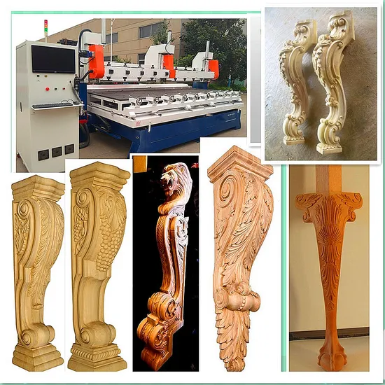 3D CNC Wood Engraving Machine / 5 Axis Multi Spindle CNC Router