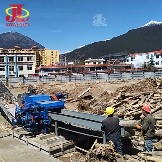 Factory Price Tree Log Bamboo Chipping Machine Wood Shredder Crusher Drum Wood Chipper
