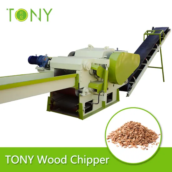 Tree Log Bamboo Chipping Machine Drum Wood Chipper with 7-10tph