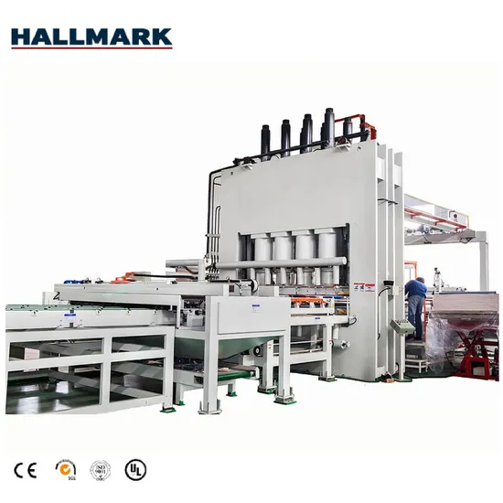 High-Tech Automatic Short Cycle Hot Press Machine for MDF Plywood Pb Laminating Line